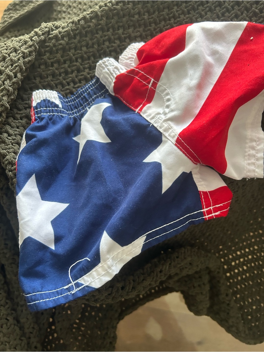 Patriotic Stars & Stripes Swim Shorts - Red White Blue